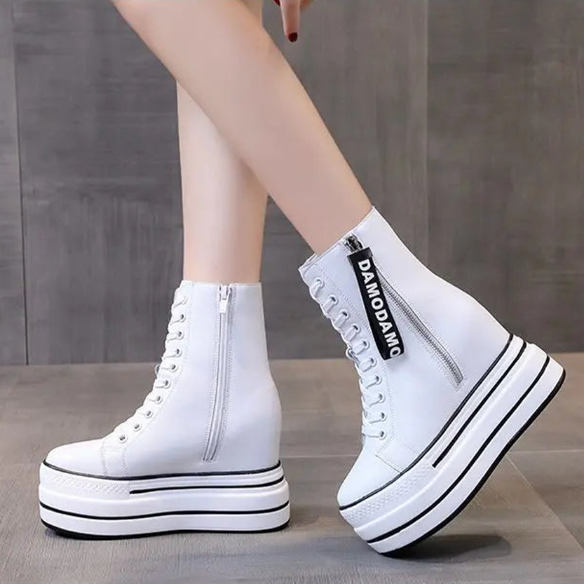 Funki Findz | Boots | Women's Platform Zip Ankle Boot Sneakers
