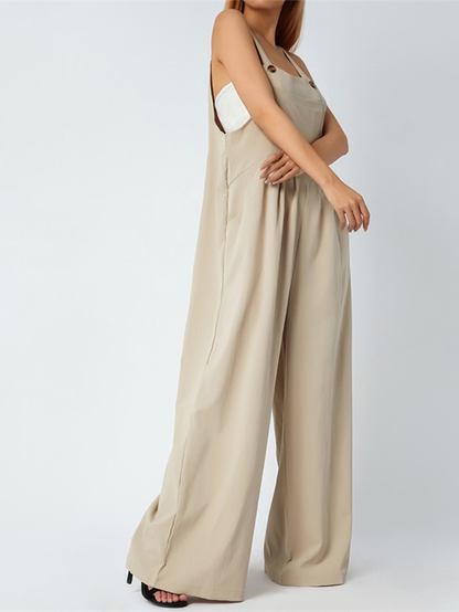 Funki Findz | Pants | Women's Elegant Wide Leg Bib Romper