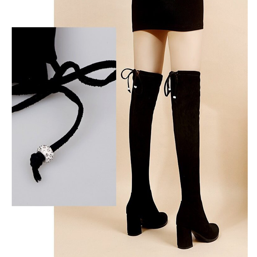 Funki Findz | Boots | Women's Thigh High Block Heel Boots 4|6|8