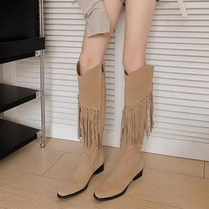 Funki Findz | Boots | Women's Suede Leather Fringe Boots