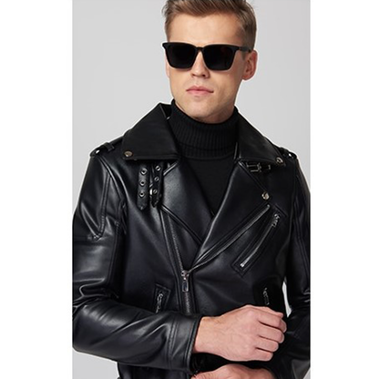 Funki Findz | Jackets | Men's Stylish Faux Leather Biker Jacket