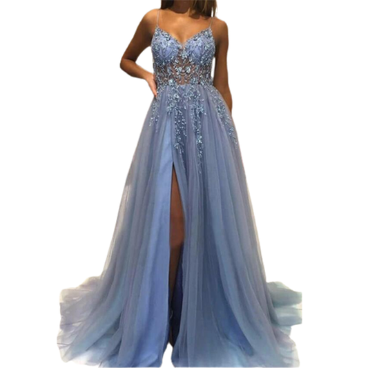 Funki Findz | Dresses | Women's Strappy Full Length Ball Dress