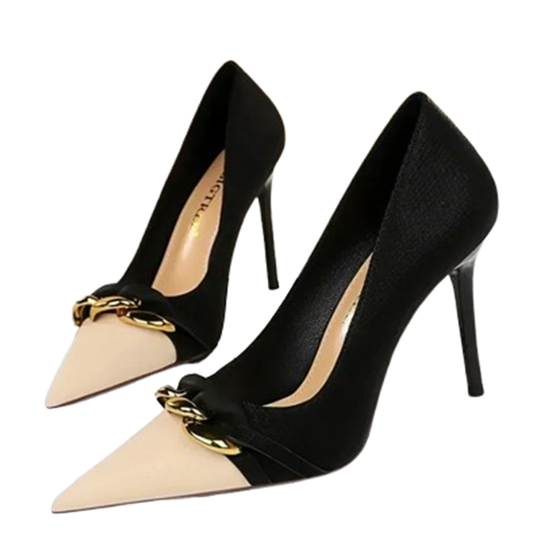 Funki Findz | Shoes | Women's Two Toned Buckle Toe Pumps