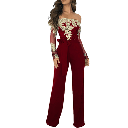 Funki Findz | Pants | Women's Elegant Lace Evening Jumpsuit