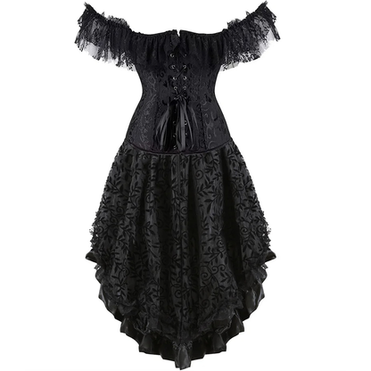 Funki Findz | Dresses | Women's Lace 2 Pcs Corset Skirt Sets