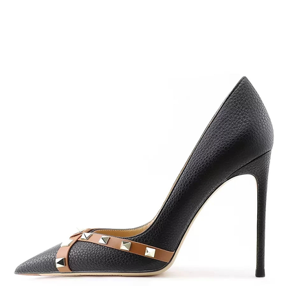 Funki Findz | Shoes | Women's Luxury Leather Rivet Stilettos