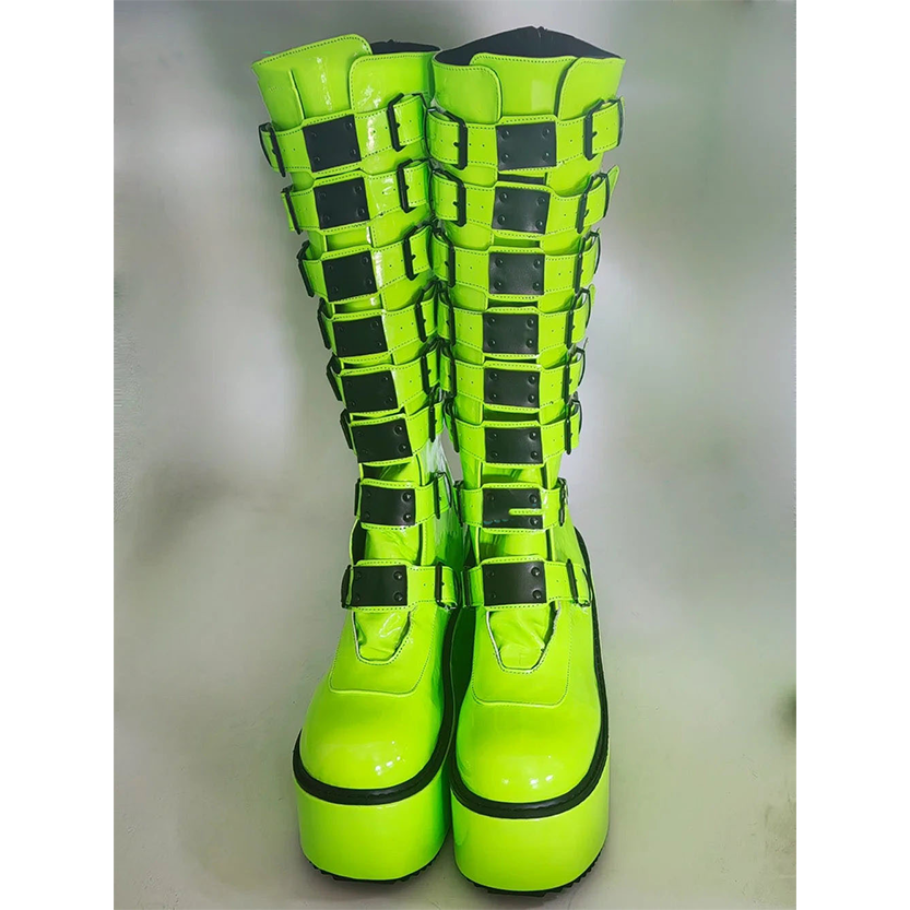 Funki Findz | Boots | Women's Metal Buckle Platform Y2K Wedge