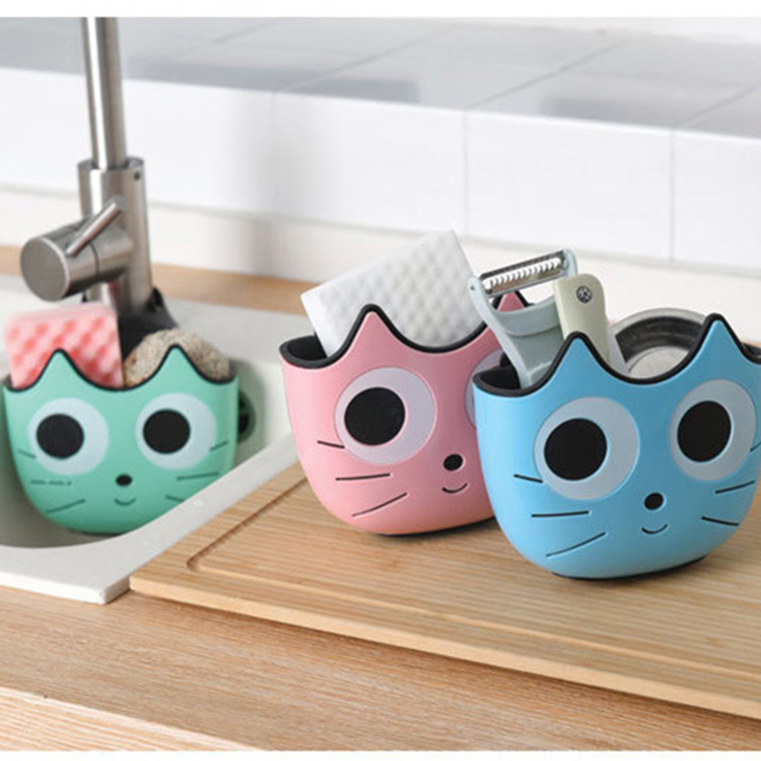 Funki Findz | Sink Caddies | Cute Cat Faucet Bath Sponge Holder | 3 Pcs