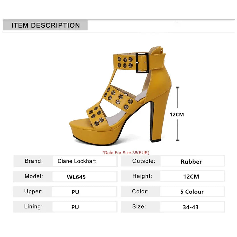 Funki Findz | Shoes | Women's High Gladiator Platform Sandals
