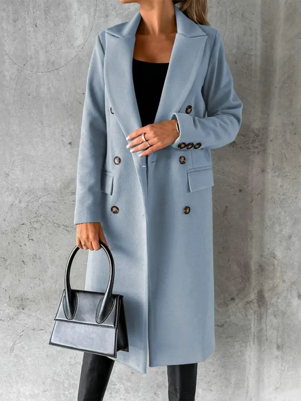 Funki Findz | Jackets | Women's Double Breasted Long Overcoat