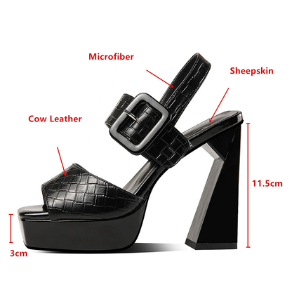 Funki Findz | Shoes | Women's Leather Platform Summer Sandal