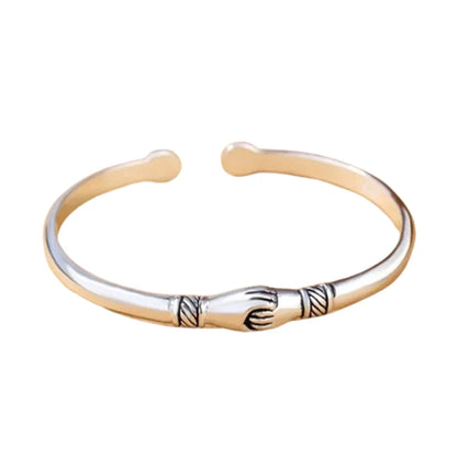 Funki Findz | Bracelets | Men's Women's Silver Hand Hug Bangle