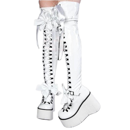 Funki Findz | Boots | Women's Butterfly Bow Over the Knee Boots