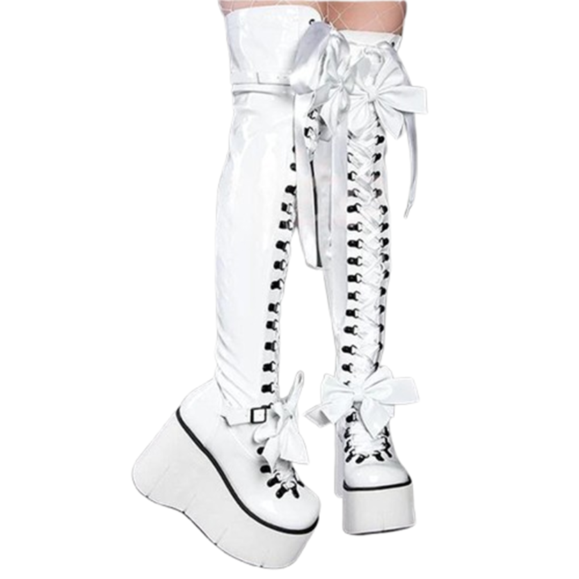 Funki Findz | Boots | Women's Butterfly Bow Over the Knee Boots