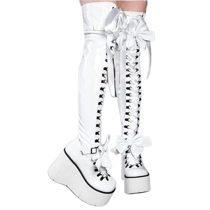 Funki Findz | Boots | Women's Butterfly Bow Over the Knee Boots