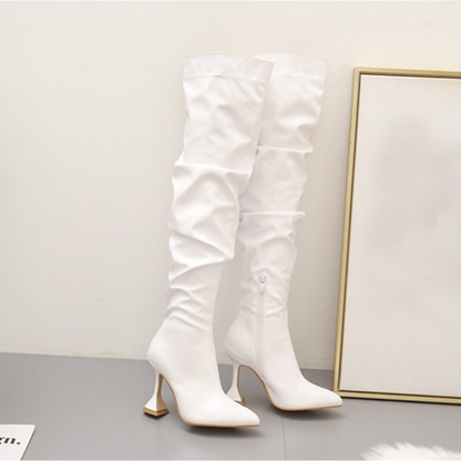 Funki Findz | Boots | Women's Over The Knee  Faux Leather Boot