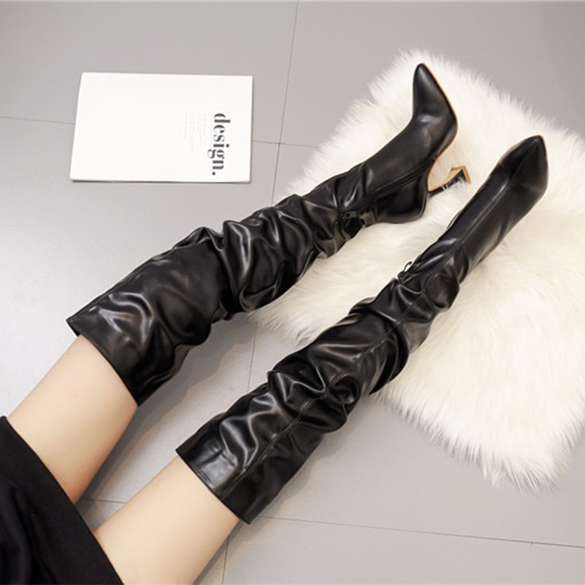 Funki Findz | Boots | Women's Over The Knee  Faux Leather Boot