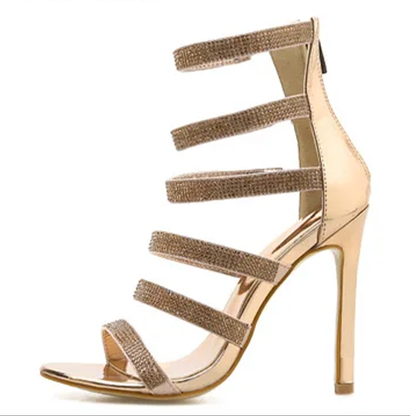 Funki Findz | Shoes | Women's Mid-calf Bling Gladiator Sandals