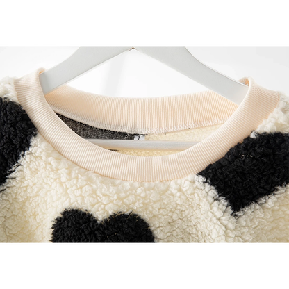 Funki Findz | Sweaters | Women's Plush Fuzzy Heart Pullover