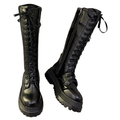 Funki Findz | Boots | Women's Lace Up Chunky Gothic Boots