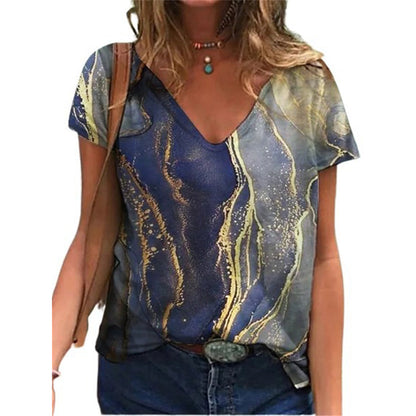 Funki Findz | Shirts | Women's Floral Print V-Neck Tunic Top | 6XL