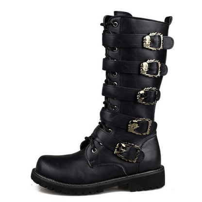 Funki Findz | Boots | Men's Gothic Punk Buckle Strap Biker Boots