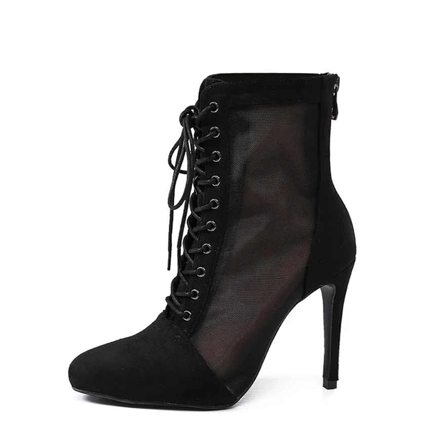 Funki Findz | Boots | Women's Mesh Stiletto Latin Dance Boots