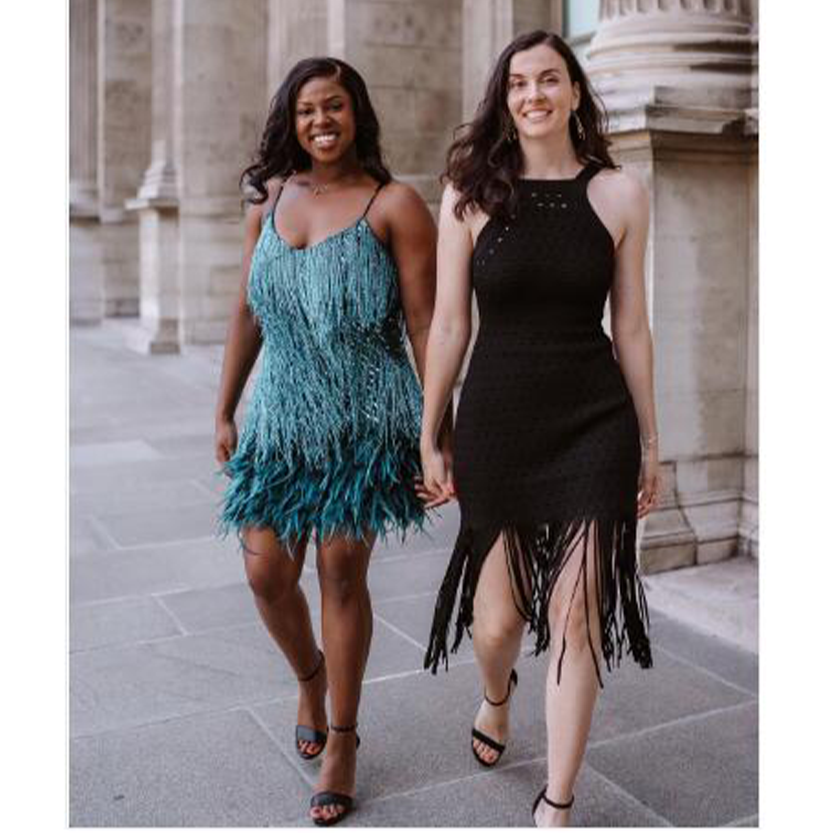 Funki Findz | Dresses | Women's Sequin Feather Fringe Dress