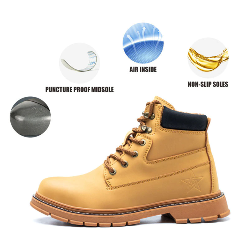 Funki Findz | Boots | Men's Steel Cap Toe High-Top Work Boots
