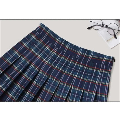 Funki Findz | Skirts | Women's Short Pleated Plaid Skirts | A-line