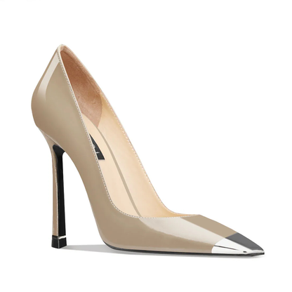 Funki Findz | Shoes | Women's Genuine Leather Metal Toe Heels