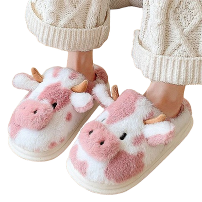 Funki Findz | Shoes | Women's Warm Cartoon Cow Slippers