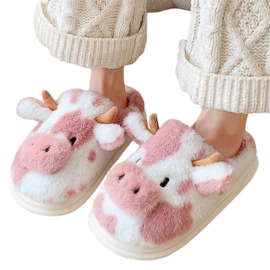 Funki Findz | Shoes | Women's Warm Cartoon Cow Slippers