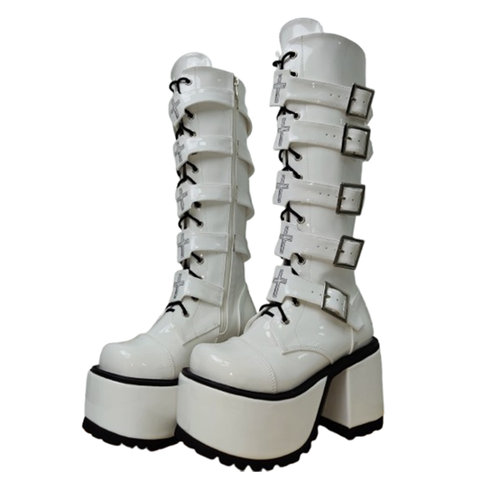 Funki Findz | Boots | Women's Harajuku Buckle Strap Boots