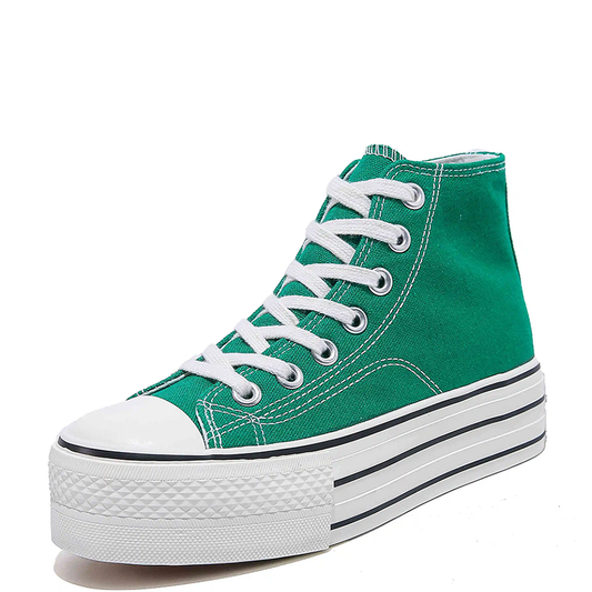 Funki Findz | Boots | Women Canvas LaceUp Thick Sole Sneaker