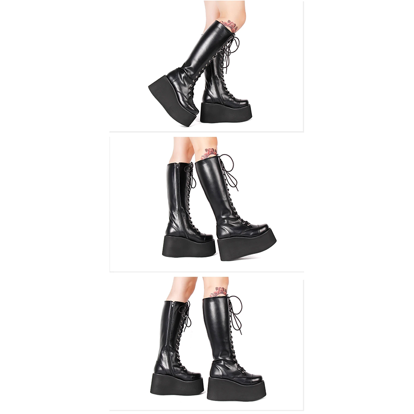 Funki Findz | Boots | Women's Punk Motorcycle Platform Boots