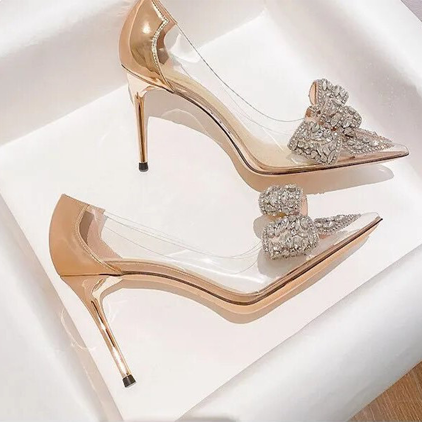 Funki Findz | Shoes | Women's Pointy Toe Clear Wedding Stiletto