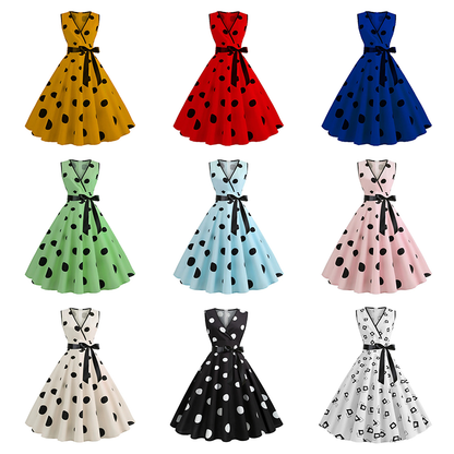 Funki Findz | Dresses | Women's Retro Swing Polka Dot Dresses