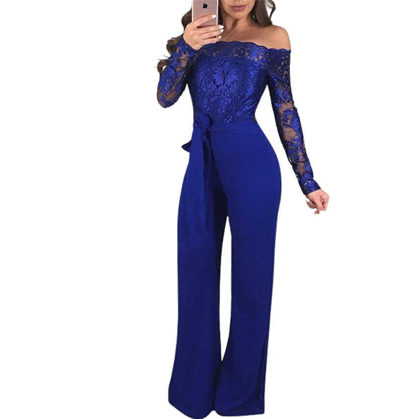 Funki Findz | Pants | Women's Elegant Lace Evening Jumpsuit