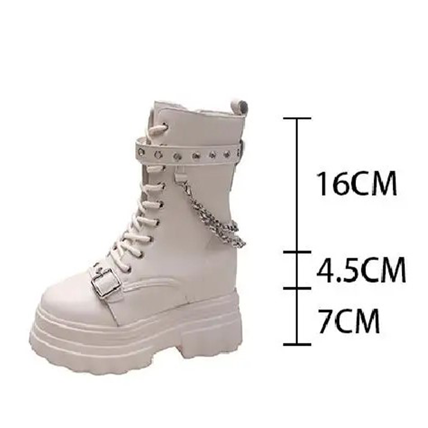 Funki Findz | Boots | Women's Gothic Round Toe Chunky Boots
