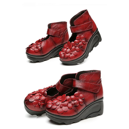 Funki Findz | Boots | Women's Gothic Designer Floral Ankle Boot