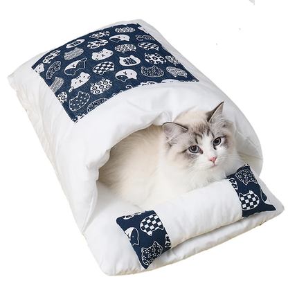Funki Findz | Pet Beds | Cat Sleeping Bag | Japanese Patterned