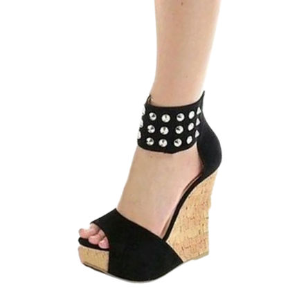 Funki Findz | Shoes | Women's Super High Rivet Wedge Sandals