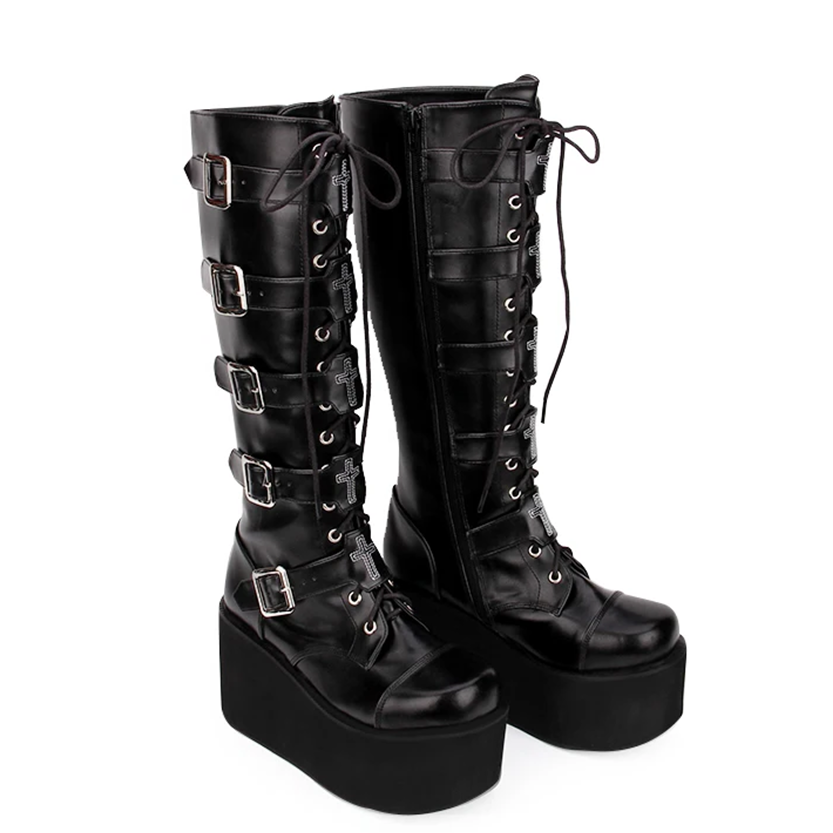 Funki Findz | Boots | Women's Gothic Punk Cross Platform Boots