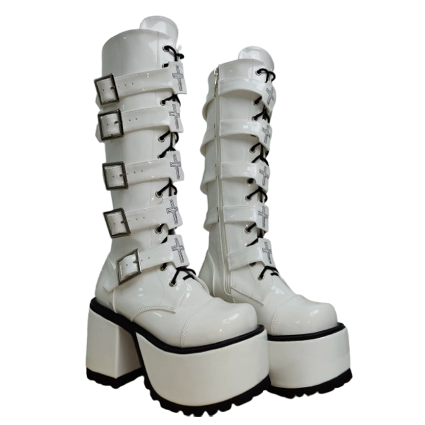 Funki Findz | Boots | Women's Harajuku Buckle Strap Boots