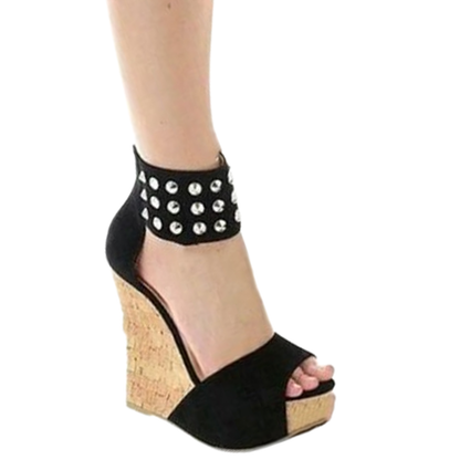 Funki Findz | Shoes | Women's Super High Rivet Wedge Sandals