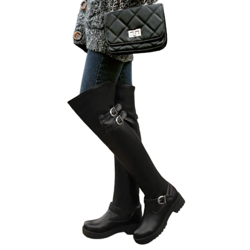 Funki Findz | Boots | Women's Winter Over Knee Flat Boots