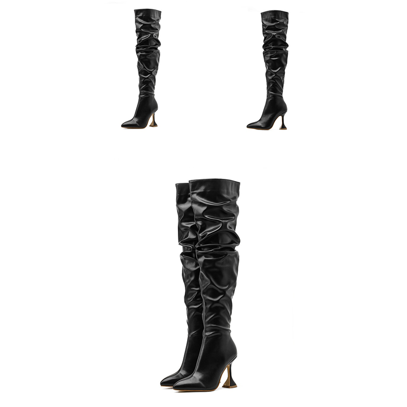 Funki Findz | Boots | Women's Over The Knee  Faux Leather Boot