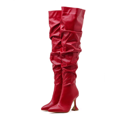 Funki Findz | Boots | Women's Over The Knee  Faux Leather Boot
