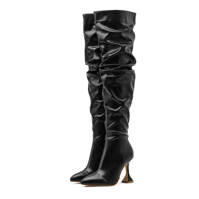Funki Findz | Boots | Women's Over The Knee  Faux Leather Boot